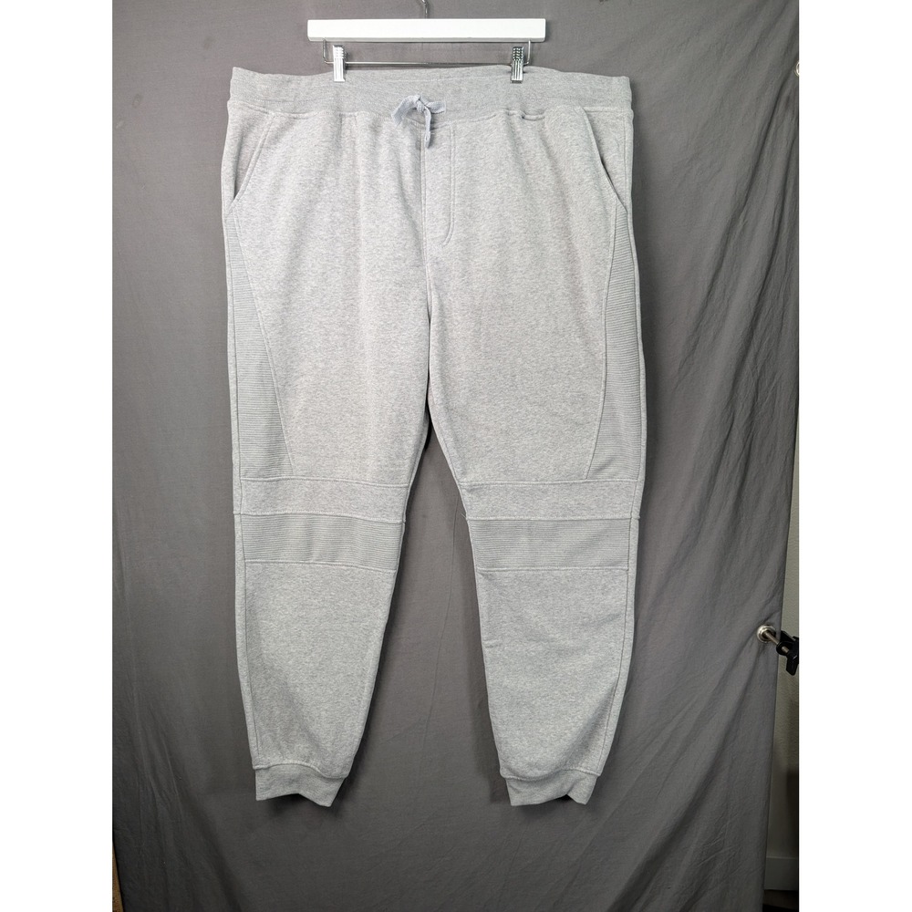 Southpole Mens Jogger Sweatpants Heather Gray 6XB Moto Detail